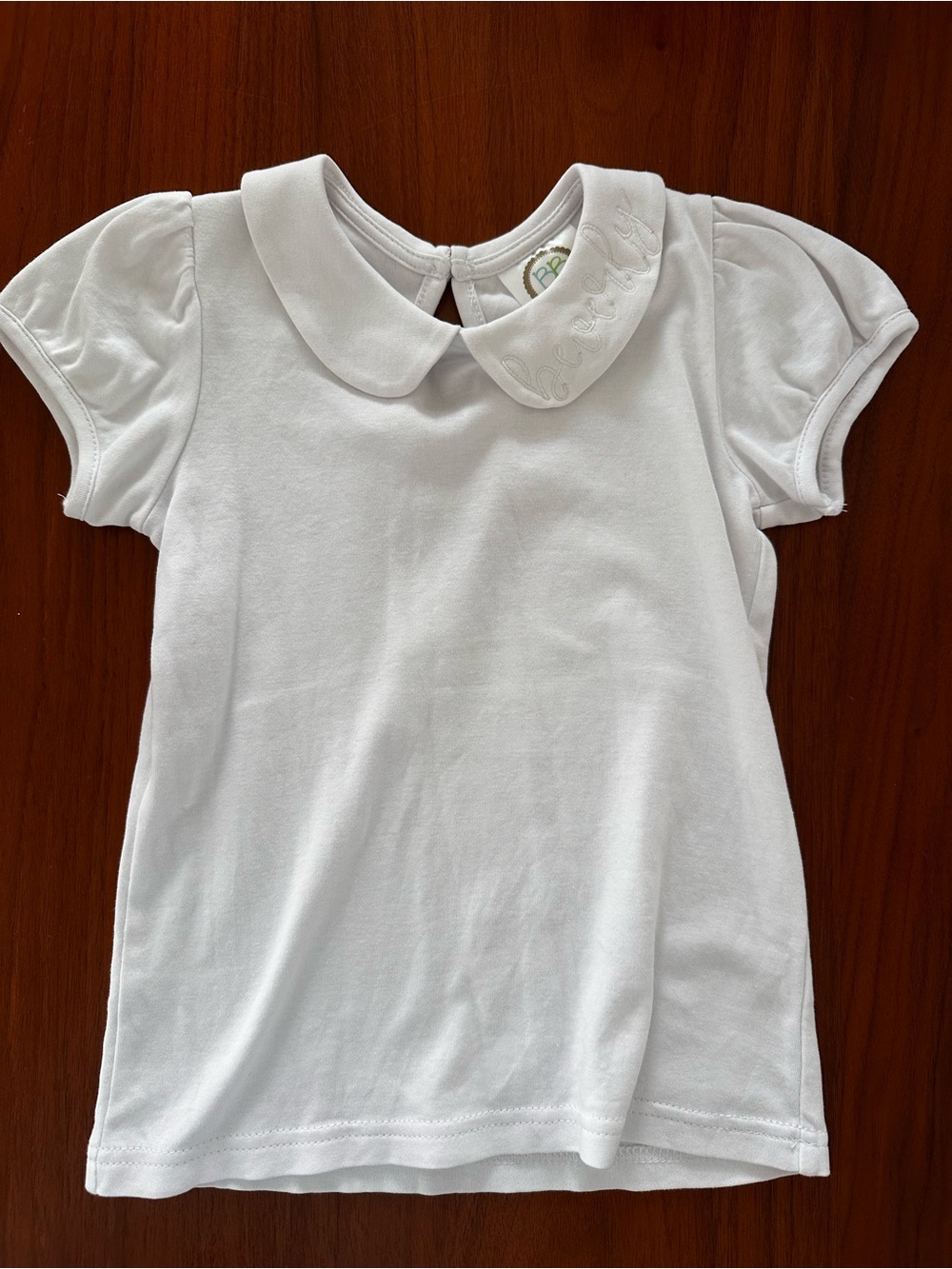 “Beverly” Classic White Peter Pan Collar Kids Top size 5